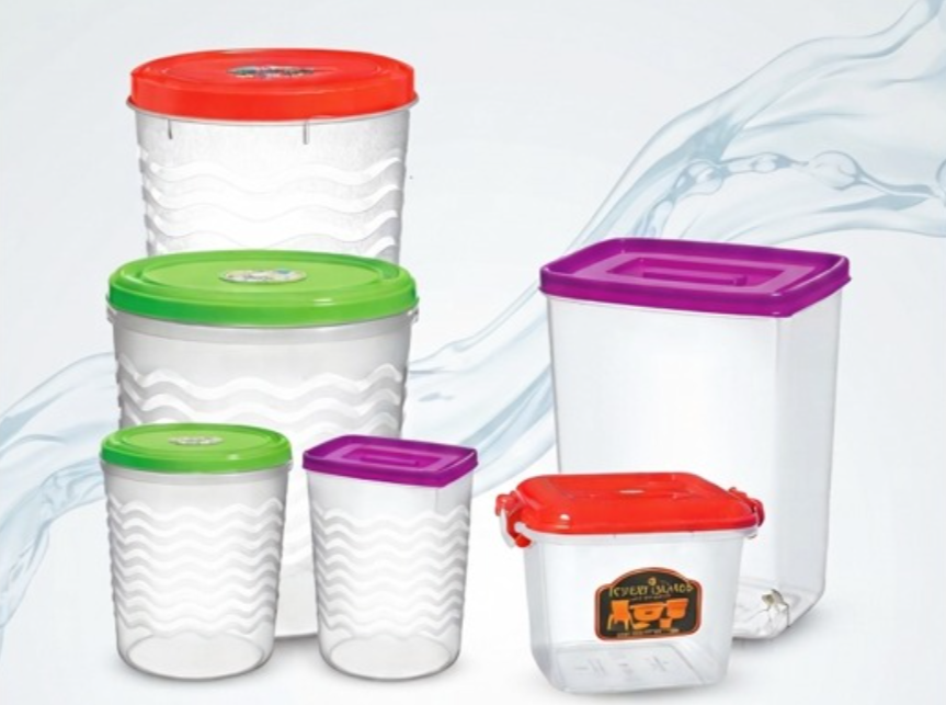 Plastic homeware storage containers baskets and organizers for household use